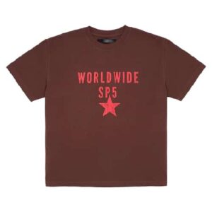 Oversized Worldwide Sp5 Brown Sp5der T-shirt