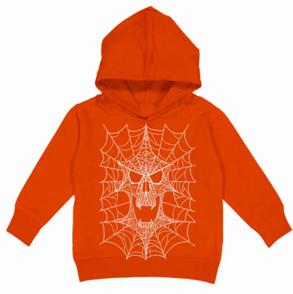 Sp5der Skull Hoodie Orange