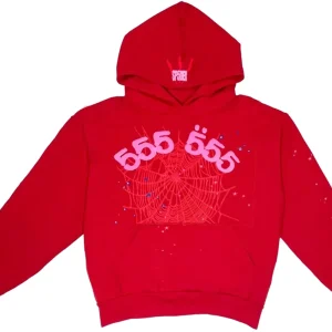 Sp5der Worldwide Red Angel 555 Hoodie