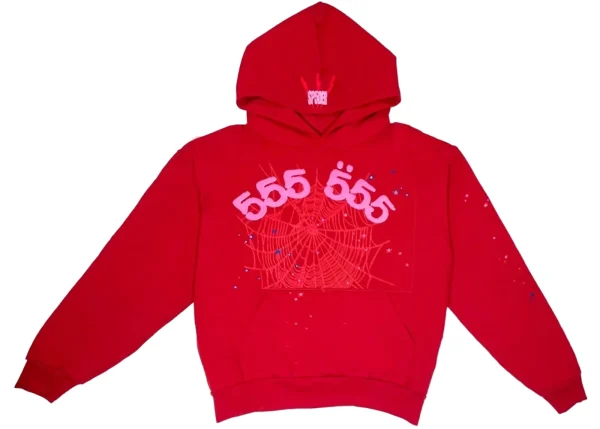 Sp5der Worldwide Red Angel 555 Hoodie